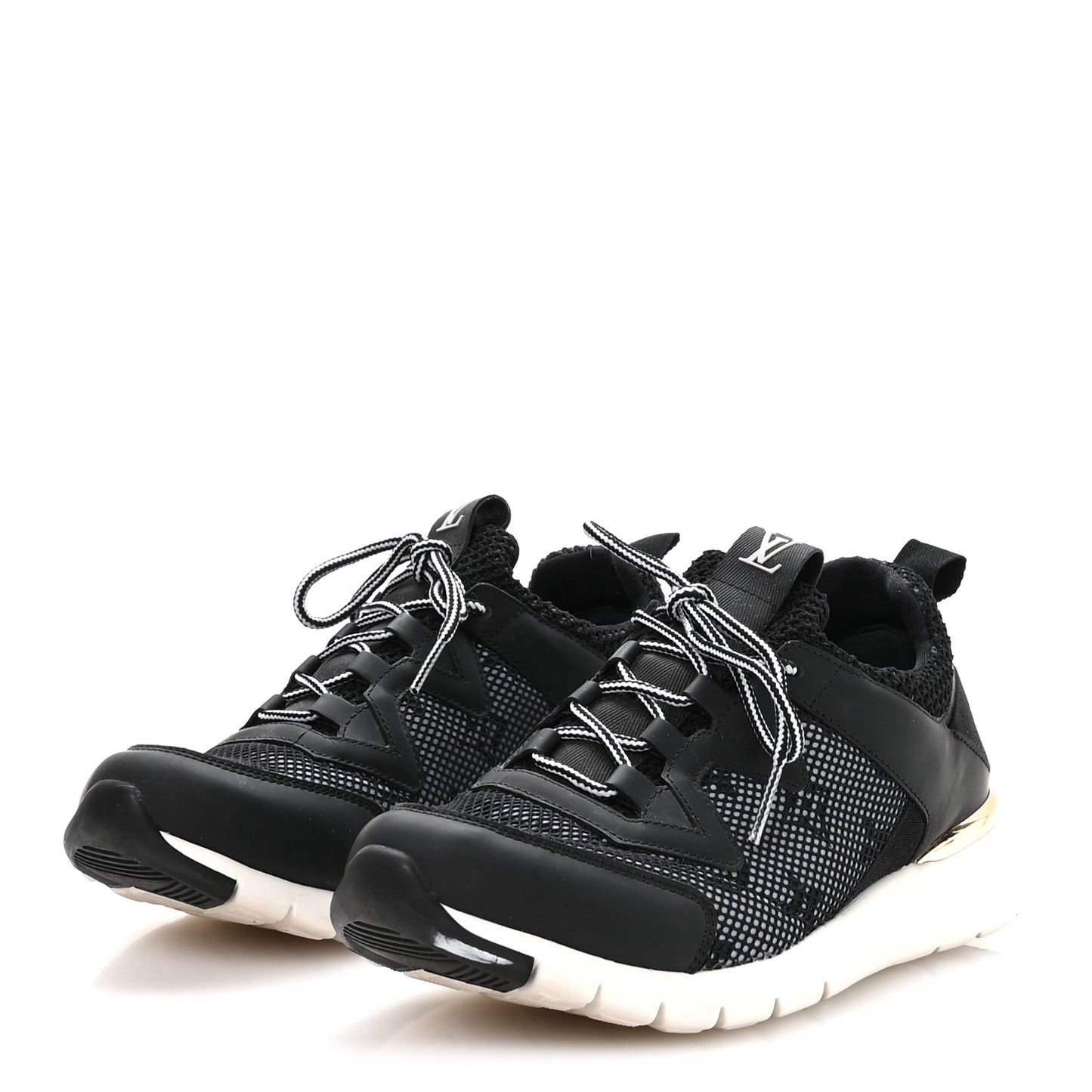 Technical Nylon Monogram Rubber Aftergame Sneakers 37 Black