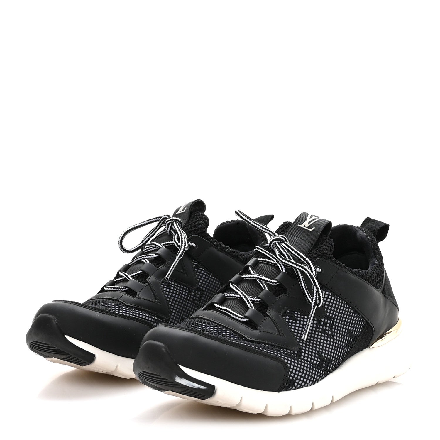 Louis Vuitton Technical Nylon Monogram Rubber Aftergame Sneakers 37 Black 4 of 8