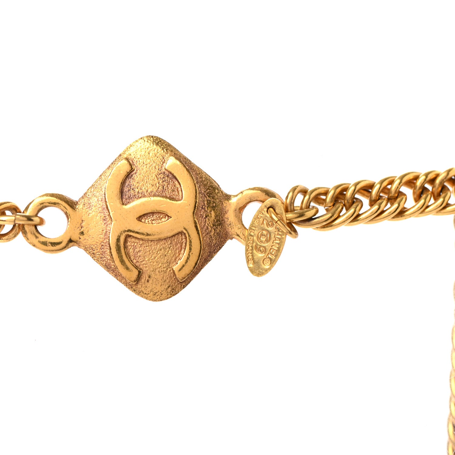 Chanel CC Medallion Chain Necklace Gold 5 of 5