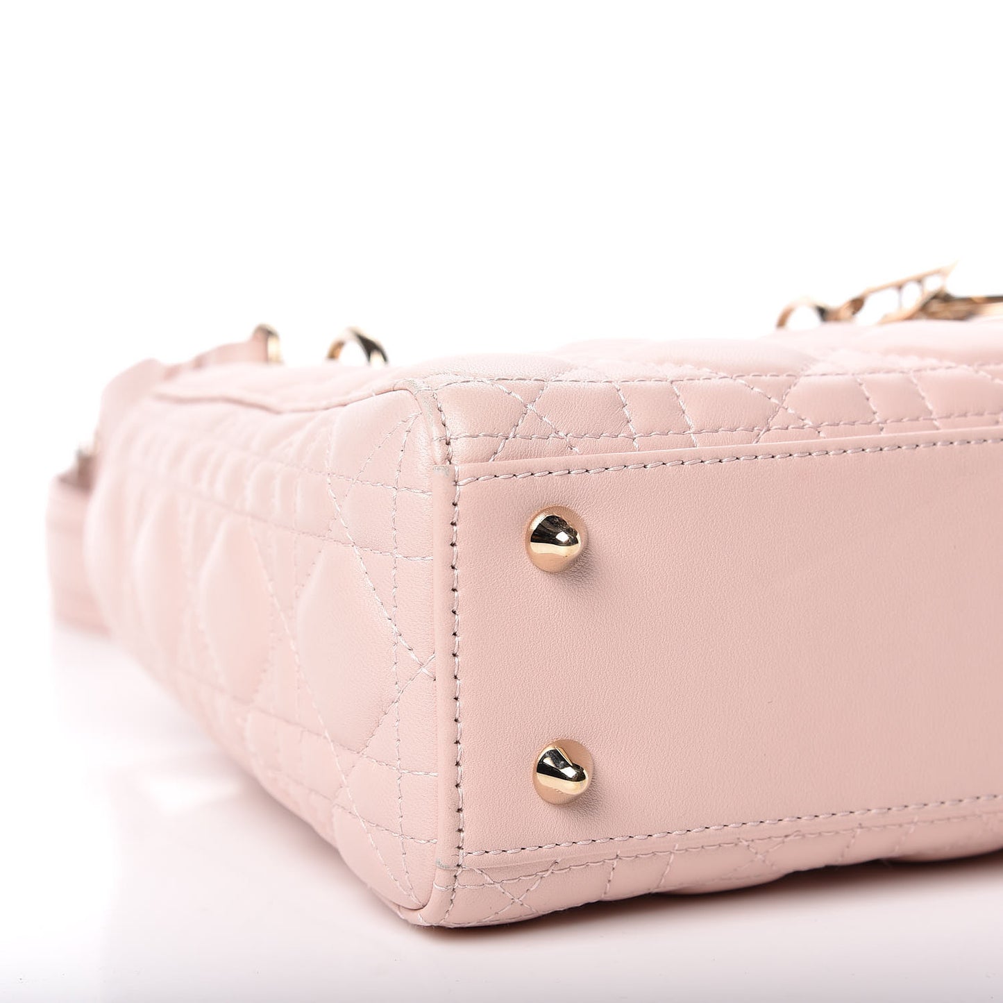 Lambskin Cannage Small Lucky Badges My Lady Dior Pink