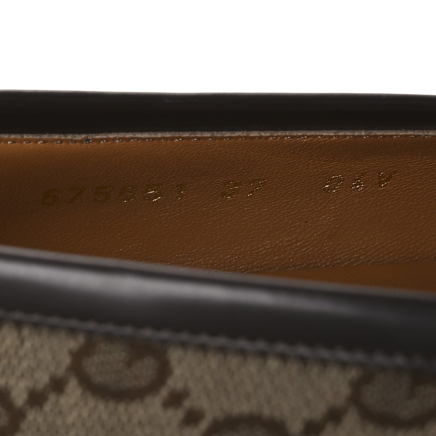 Gucci Monogram Calfskin Web Womens Tassel Loafers 37 Beige Brown 10 of 11