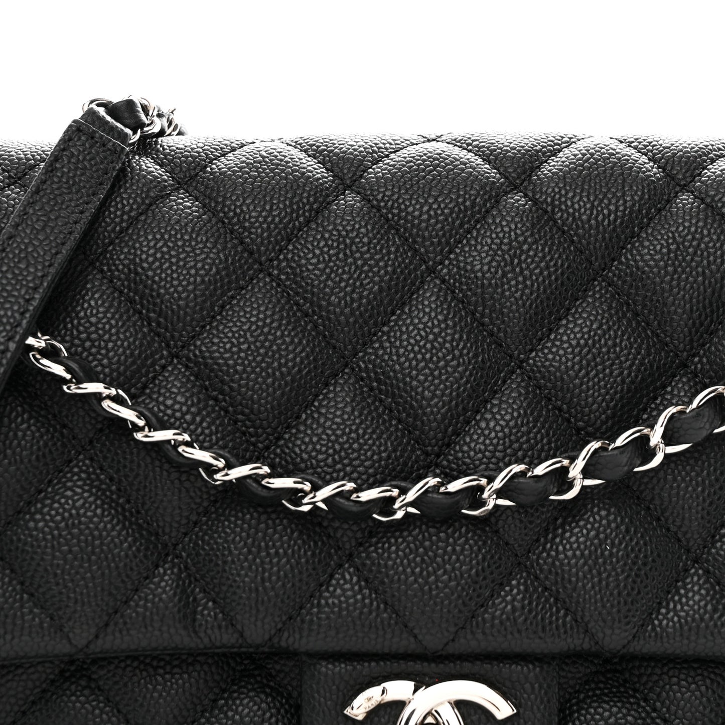 Caviar Quilted Jumbo Easy Flap Black