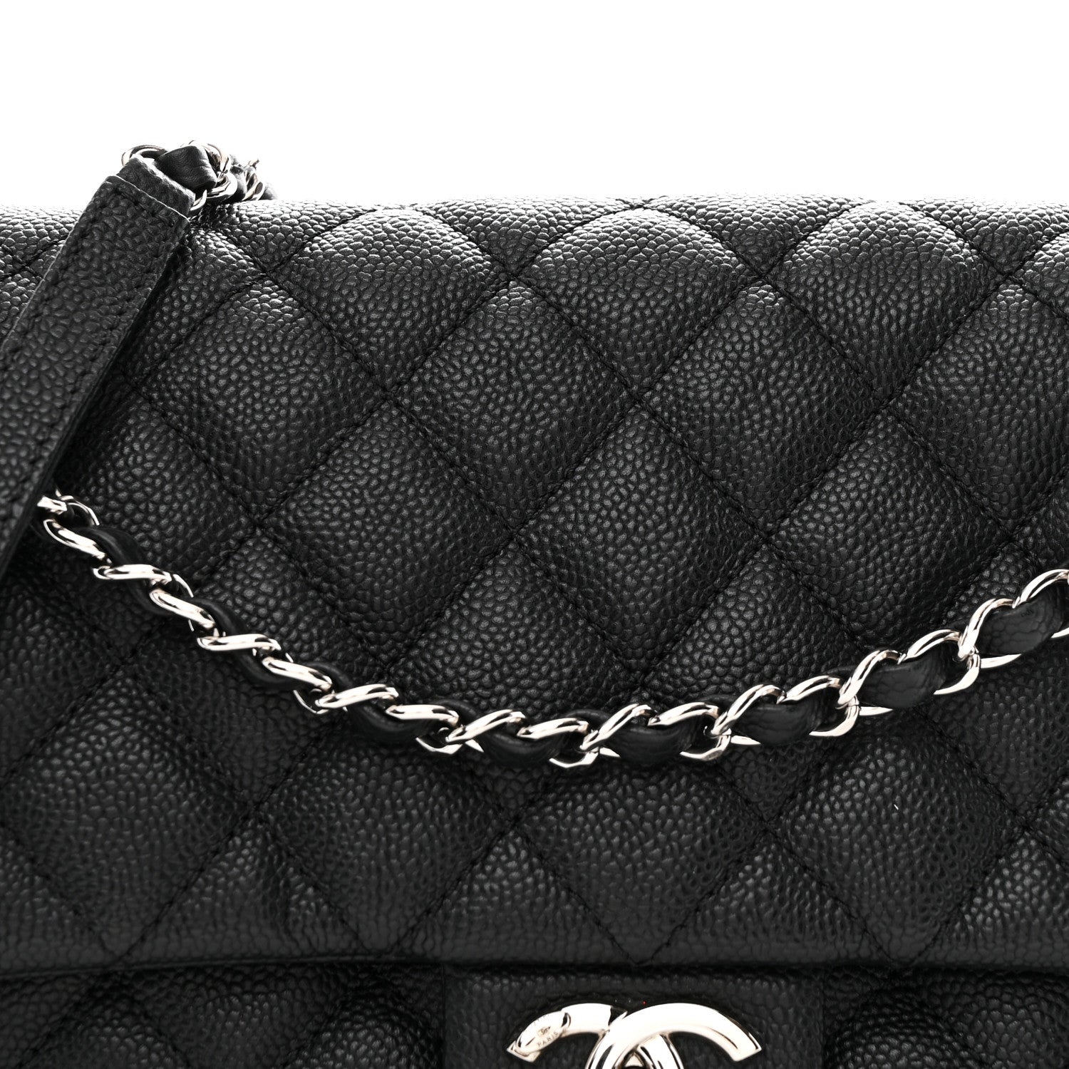 Chanel Caviar Quilted Jumbo Easy Flap Black 8 of 11