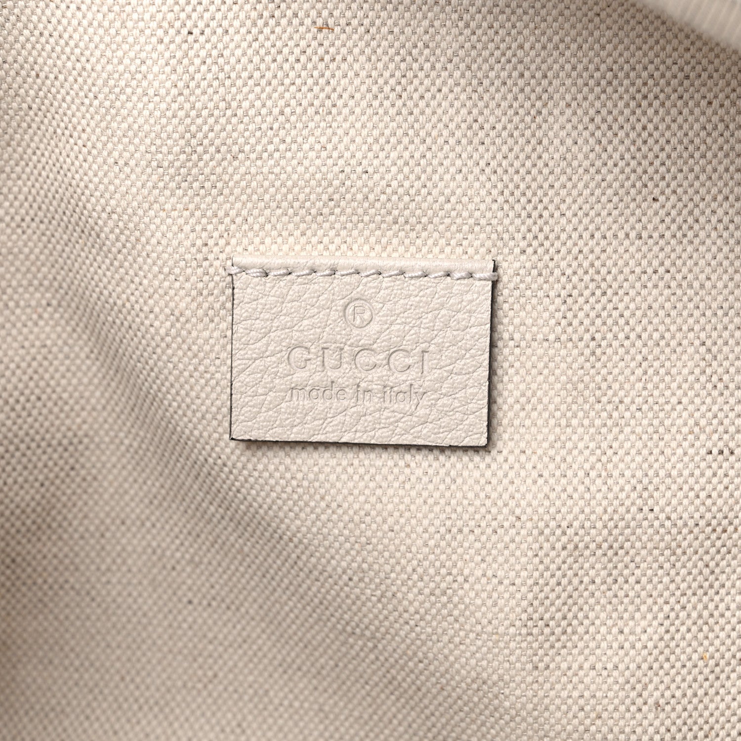 Gucci Grained Calfskin Logo Belt Bag White 6 of 7