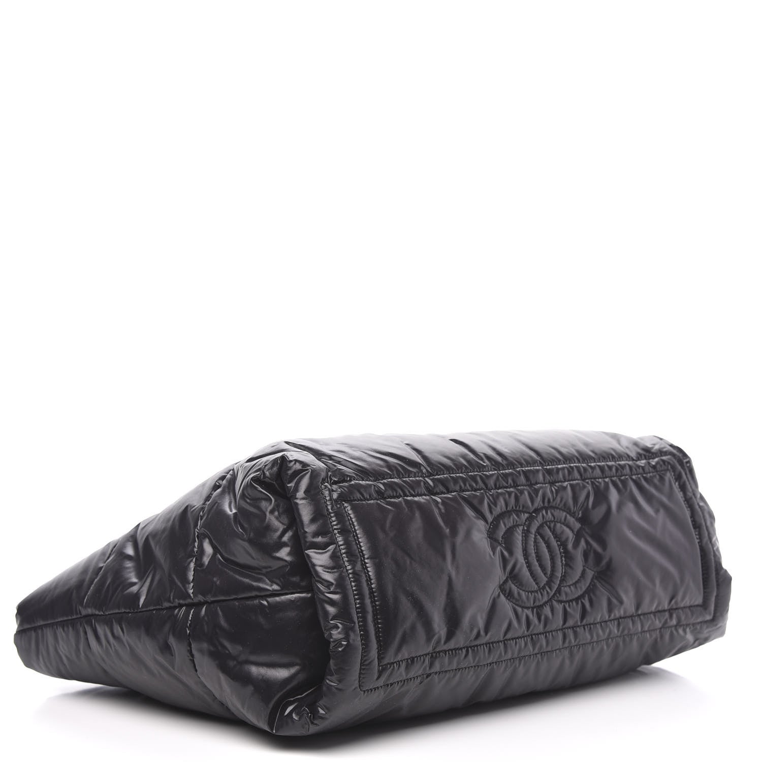 Chanel Nylon Quilted Medium Coco Cocoon Reversible Tote Black 4 of 9