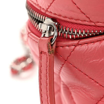Chanel Crumpled Calfskin PVC Quilted Flap Pink 11 of 12