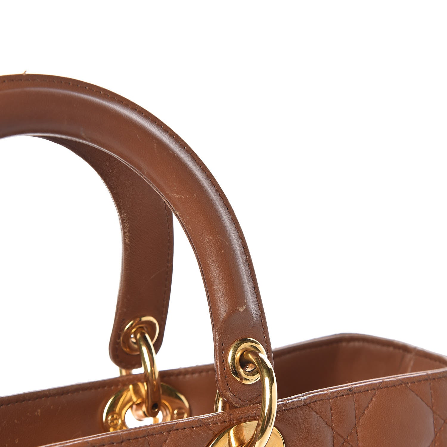 Christian Dior Lambskin Cannage Large Lady Dior Tan 21 of 33