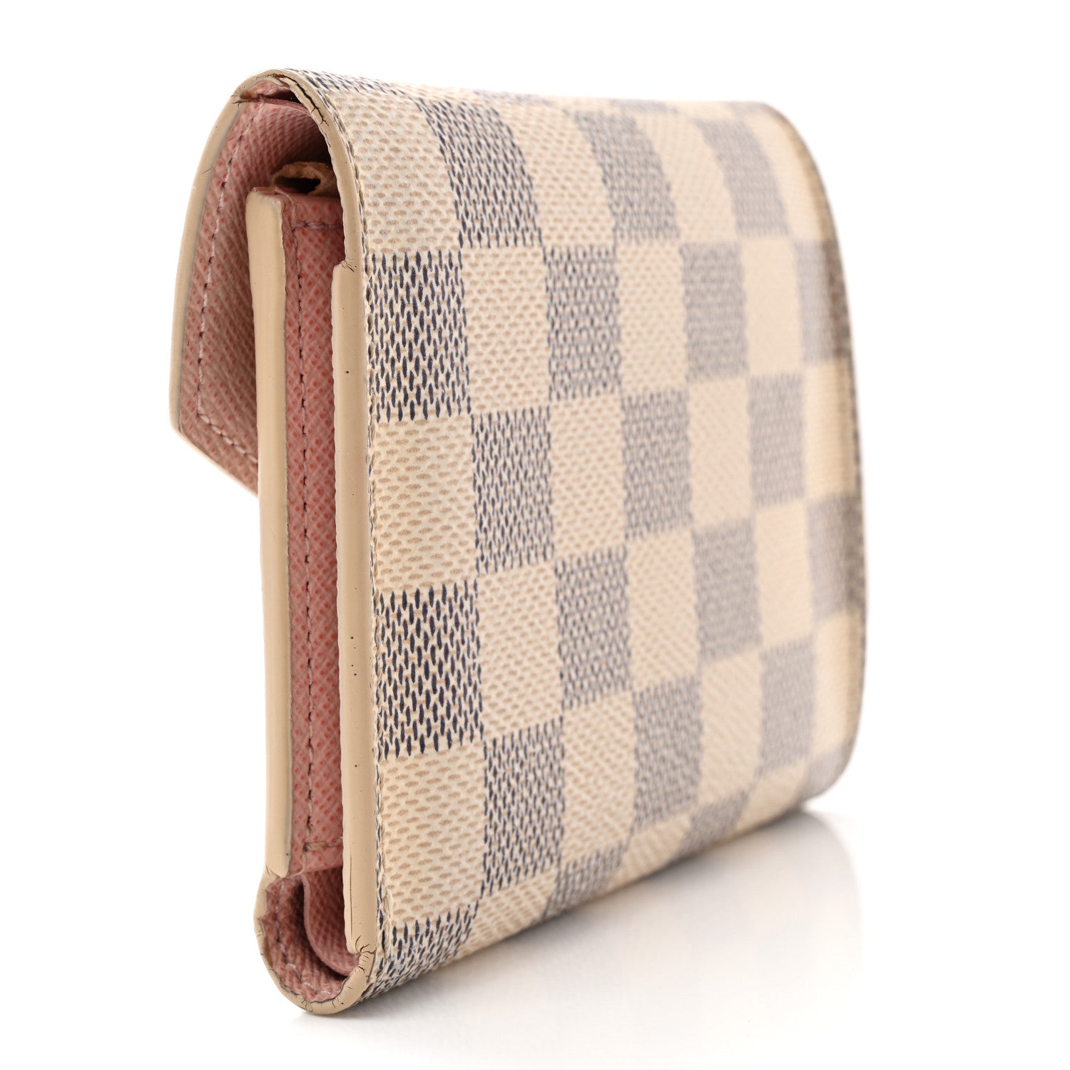 Louis Vuitton Damier Azur Victorine Wallet Rose Ballerine 3 of 13