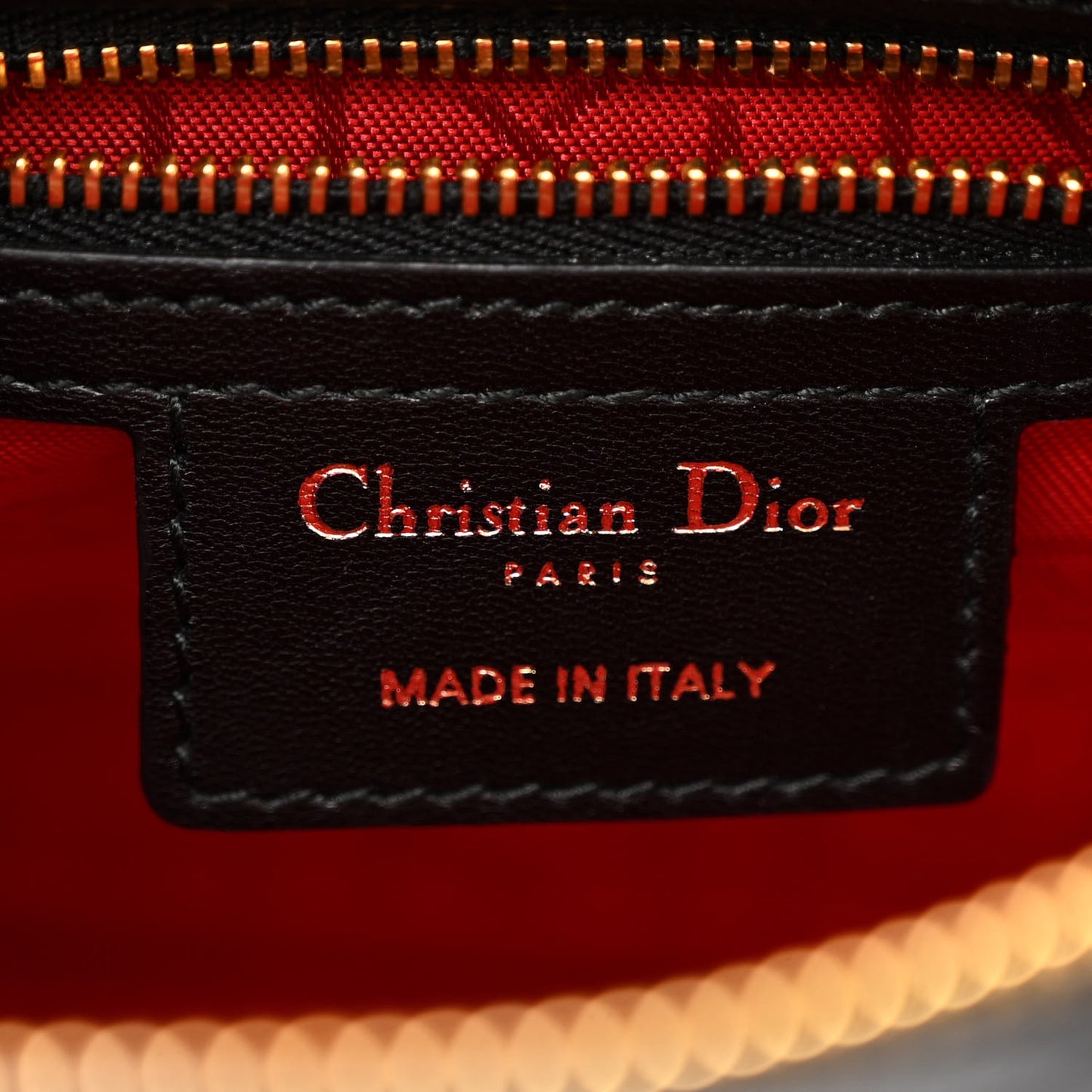 Lambskin Cannage Medium Lady Dior Black