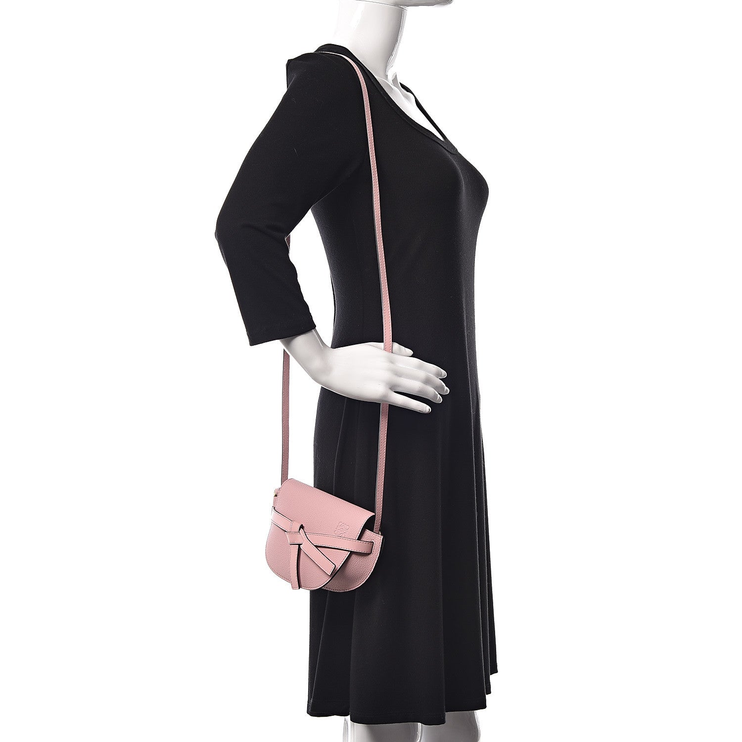 Loewe Grained Calfskin Mini Gate Crossbody Bag Pastel Pink 2 of 10