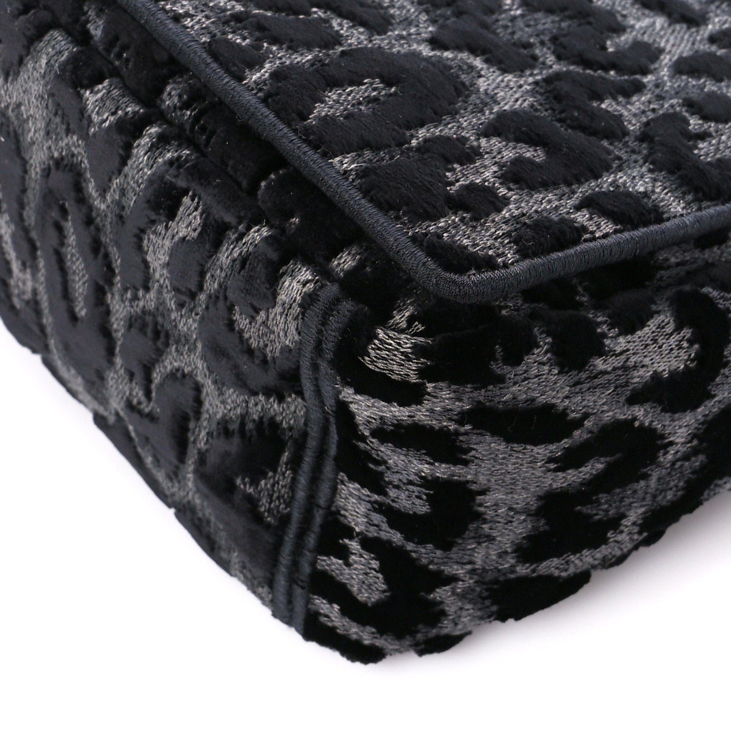Christian Dior Velvet Mizza Embroidered Medium Caro Bag Gray 10 of 11
