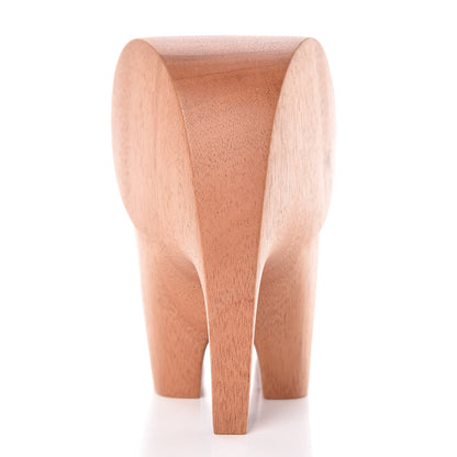 Hermes Mahogany Wood Elephant Lao Paperweight Naturel 5 of 13