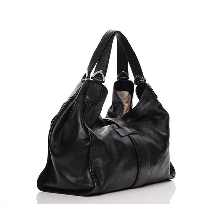 Gucci Calfskin Medium Soft Stirrup Shoulder Bag Black 3 of 7