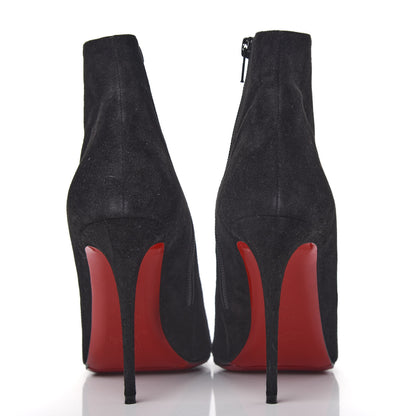 Christian Louboutin Veau Velours Eloise 100 Booty 40 Black 7 of 10