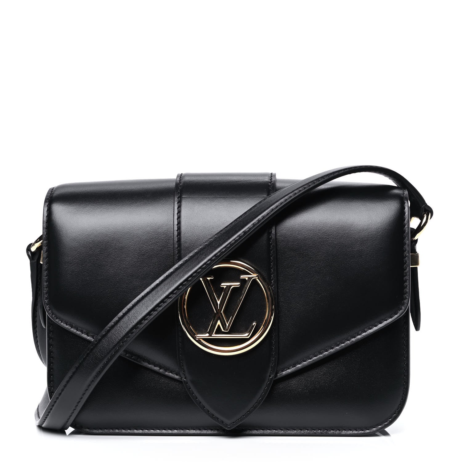 Louis Vuitton Smooth Calfskin LV Pont 9 Black 1 of 5