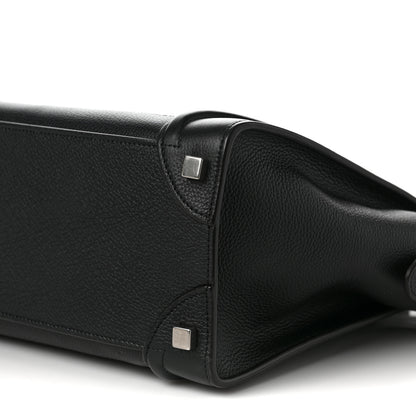 Celine Drummed Calfskin Micro Luggage Black 9 of 9