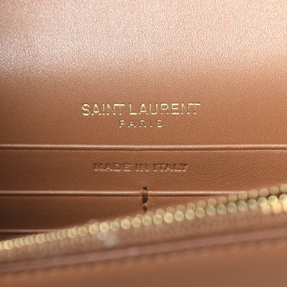 Saint Laurent Smooth Calfskin Classic Monogram Kate Tassel Chain Wallet Brown 7 of 11