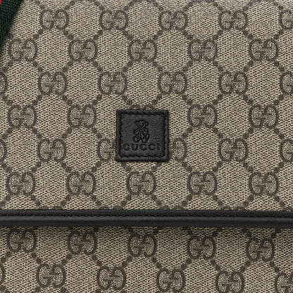 Gucci GG Supreme Monogram Web Childrens Crossbody Bag Beige Black 8 of 10