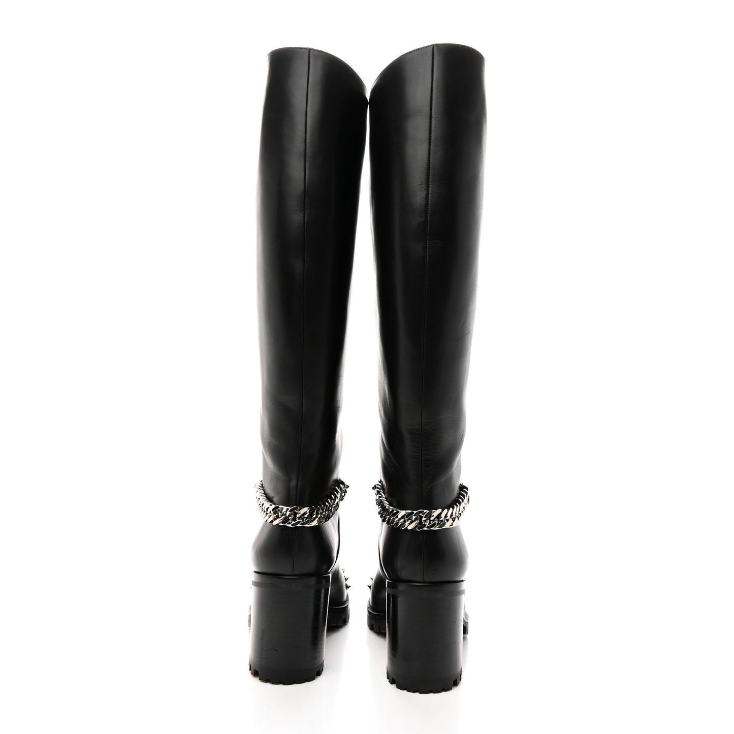Calfskin Napaleona 70 Spikes Boots 37 Black