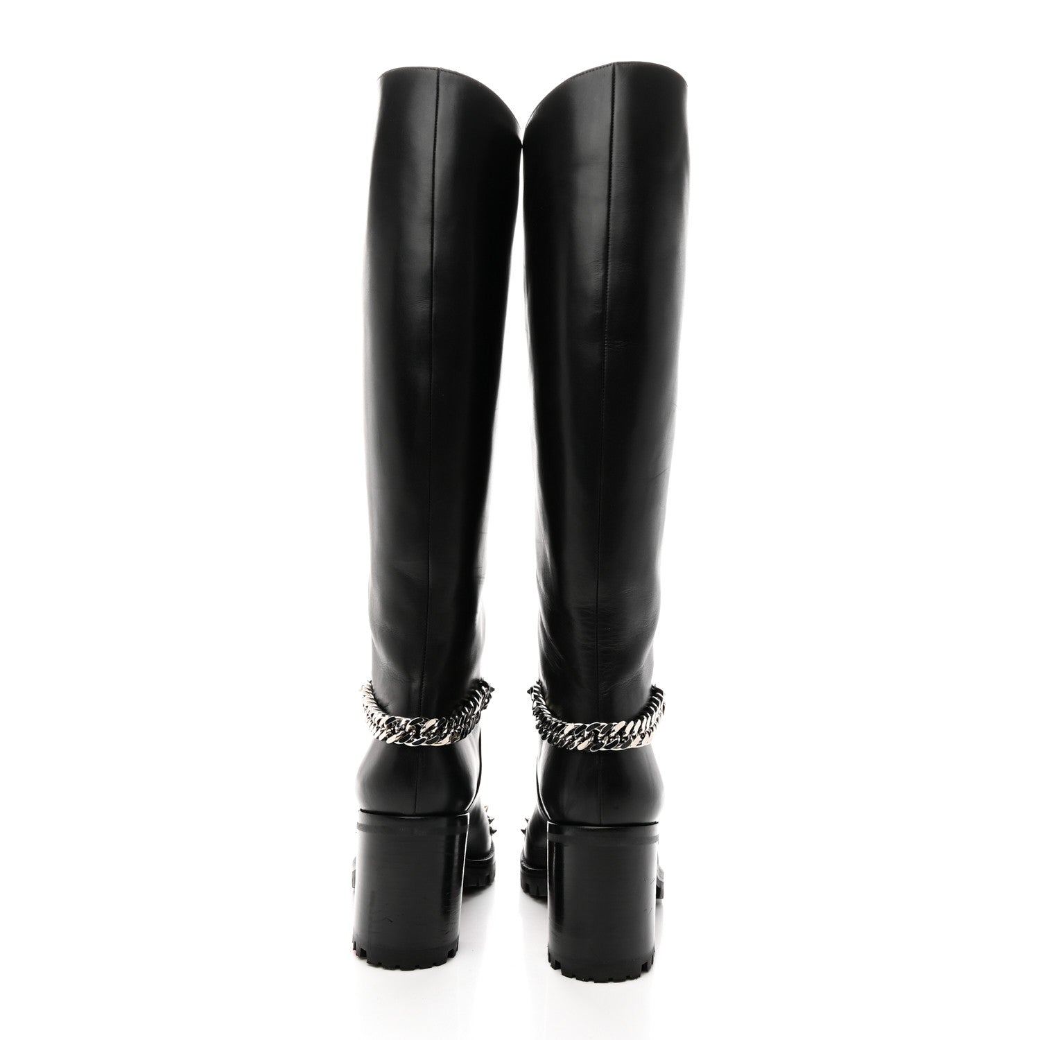 Christian Louboutin Calfskin Napaleona 70 Spikes Boots 37 Black 5 of 16