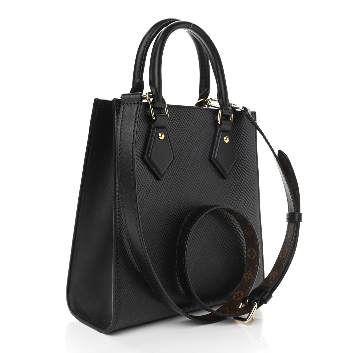 Louis Vuitton Epi Sac Plat BB Black 3 of 10