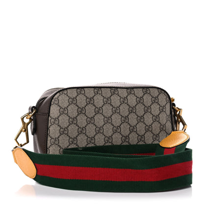 Gucci GG Supreme Monogram Web Neo Vintage Shoulder Bag Beige New Acero Crop 3 of 17