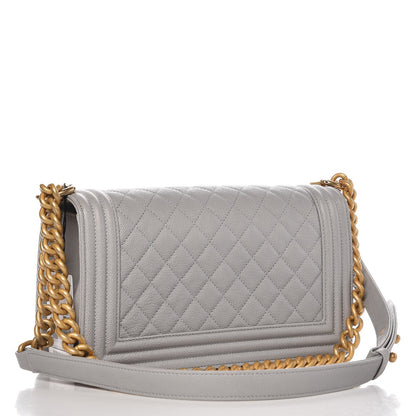 Chanel Caviar Quilted Medium Boy Flap Grey 3 of 8
