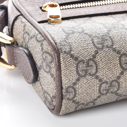 Gucci GG Supreme Monogram Web Mini Ophidia Shoulder Bag Brown 5 of 10