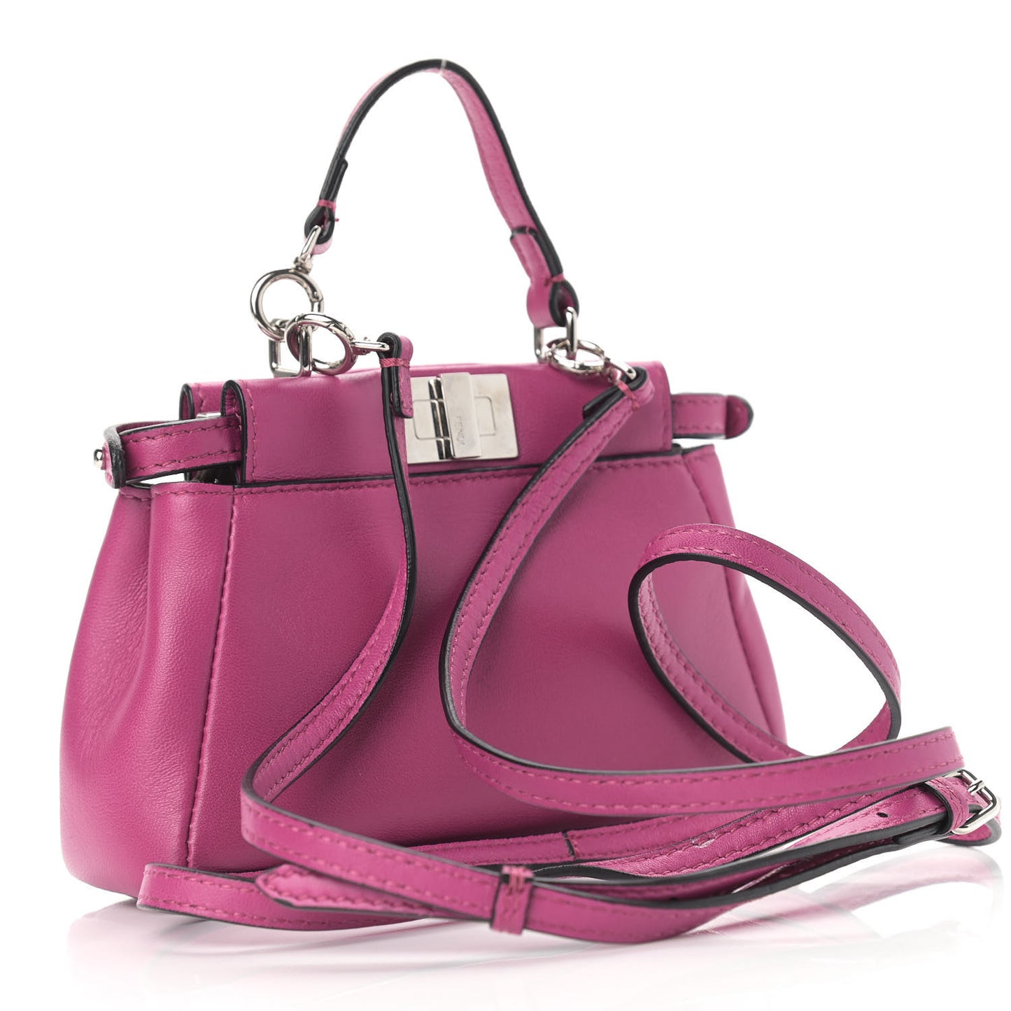Nappa Micro Peekaboo Iconic Satchel Magenta