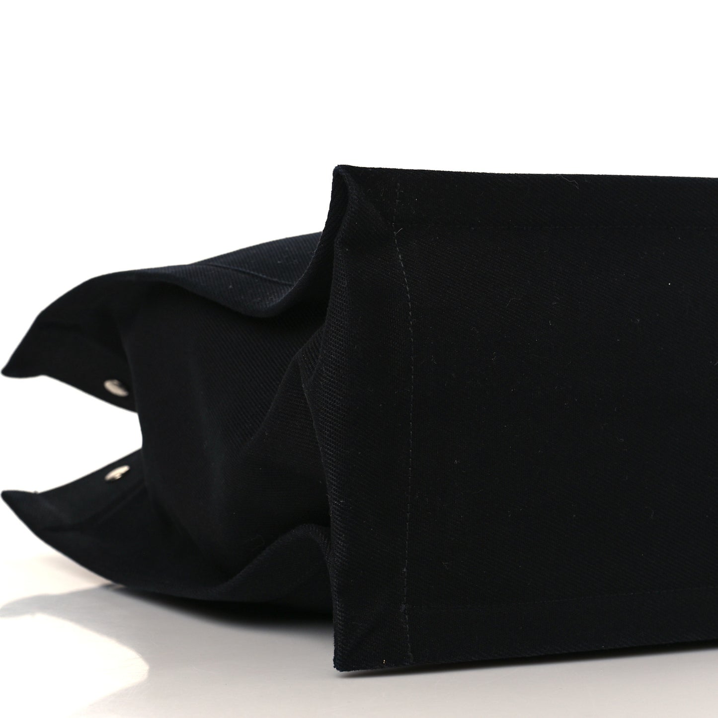 Linen Calfskin Rive Gauche North South Tote Black