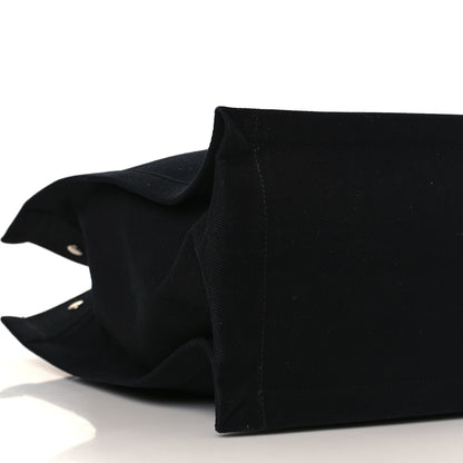 Saint Laurent Linen Calfskin Rive Gauche North South Tote Black 6 of 7