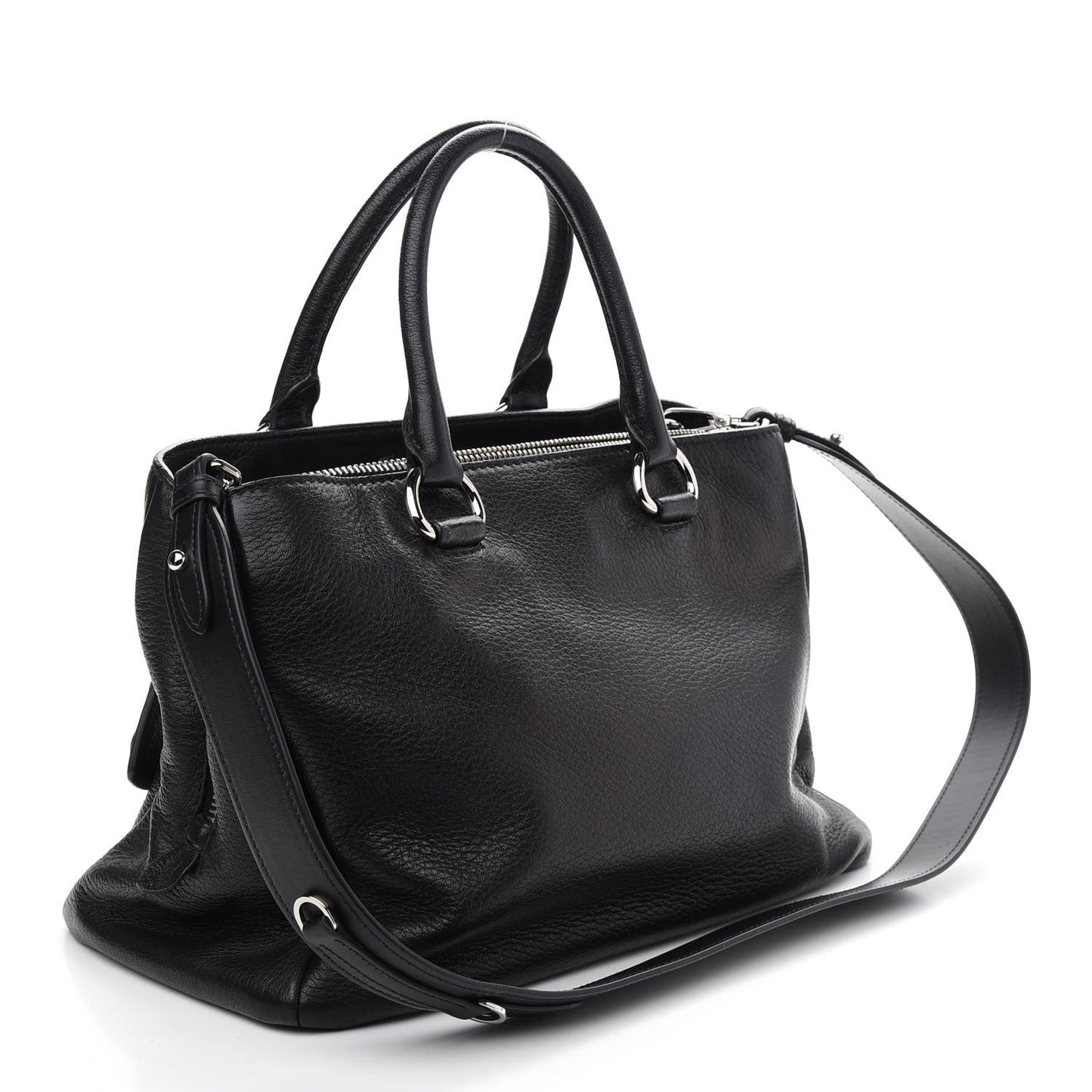 Vitello Daino Tote Black