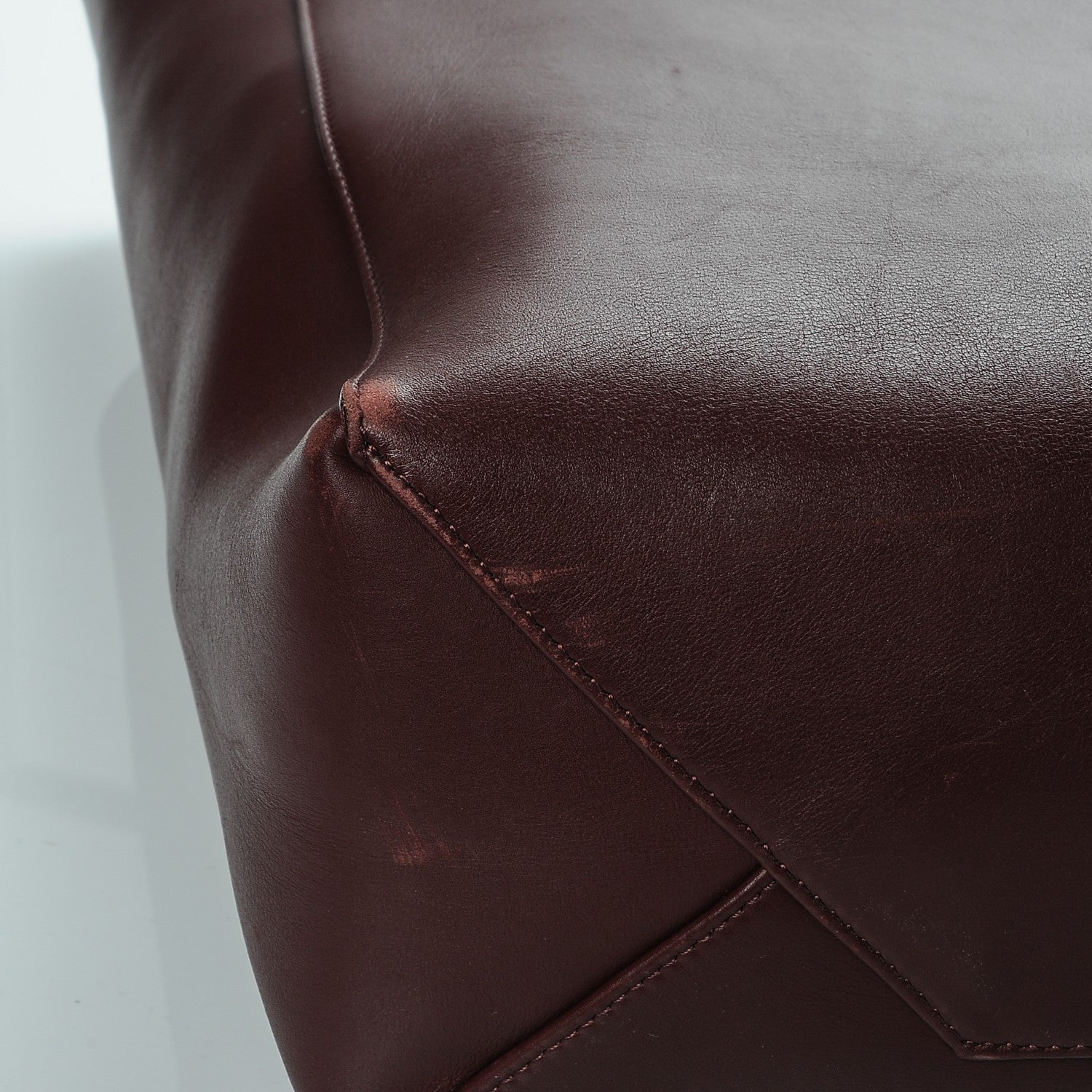 Celine Calfskin Clasp Vertical Cabas Burgundy 7 of 8