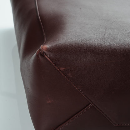 Celine Calfskin Clasp Vertical Cabas Burgundy 7 of 8