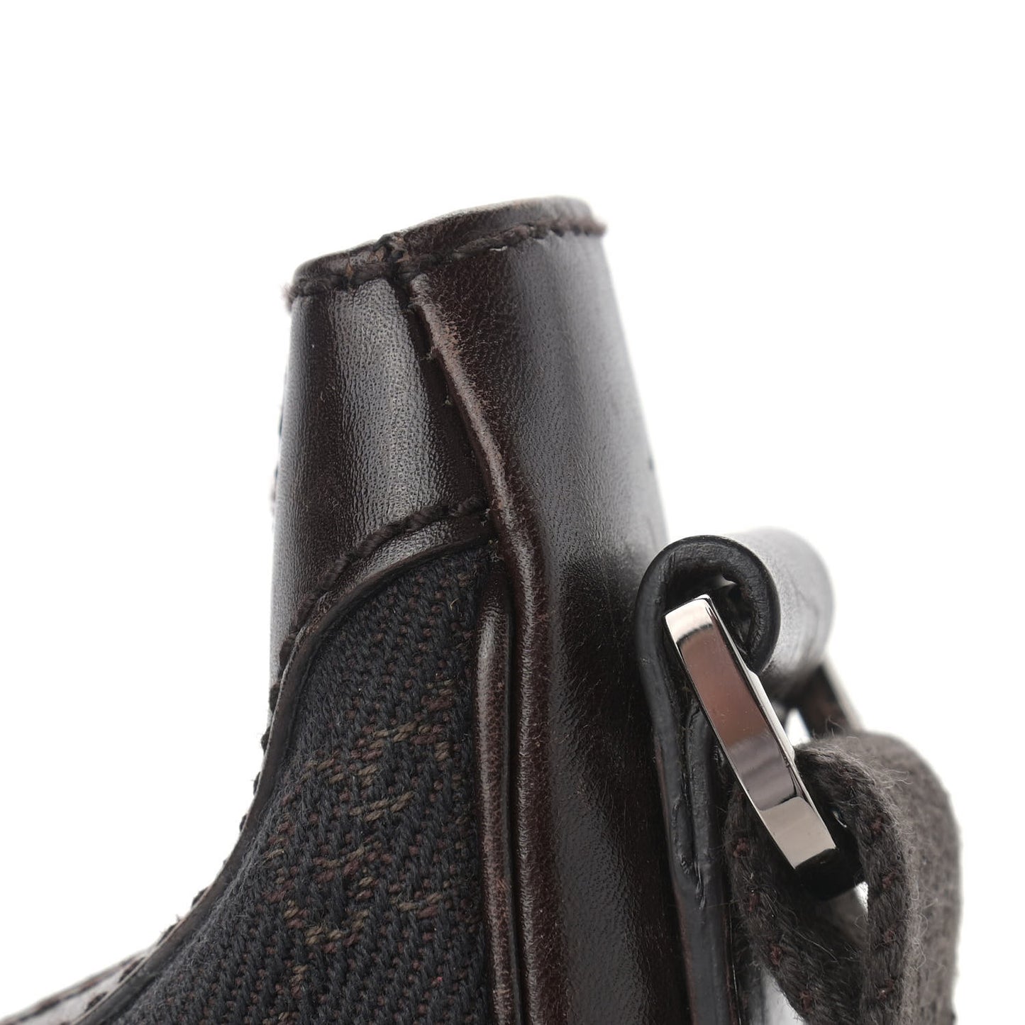 Denim Monogram Shoulder Bag Brown