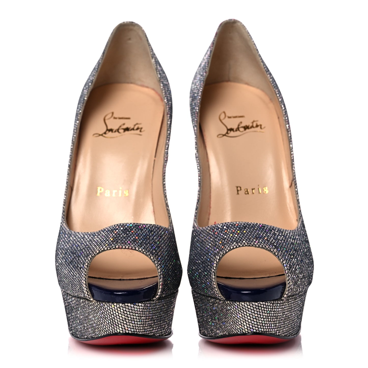 Seava Glitter Disco Ball Fetish Peep 140 Pumps 35 Multicolor