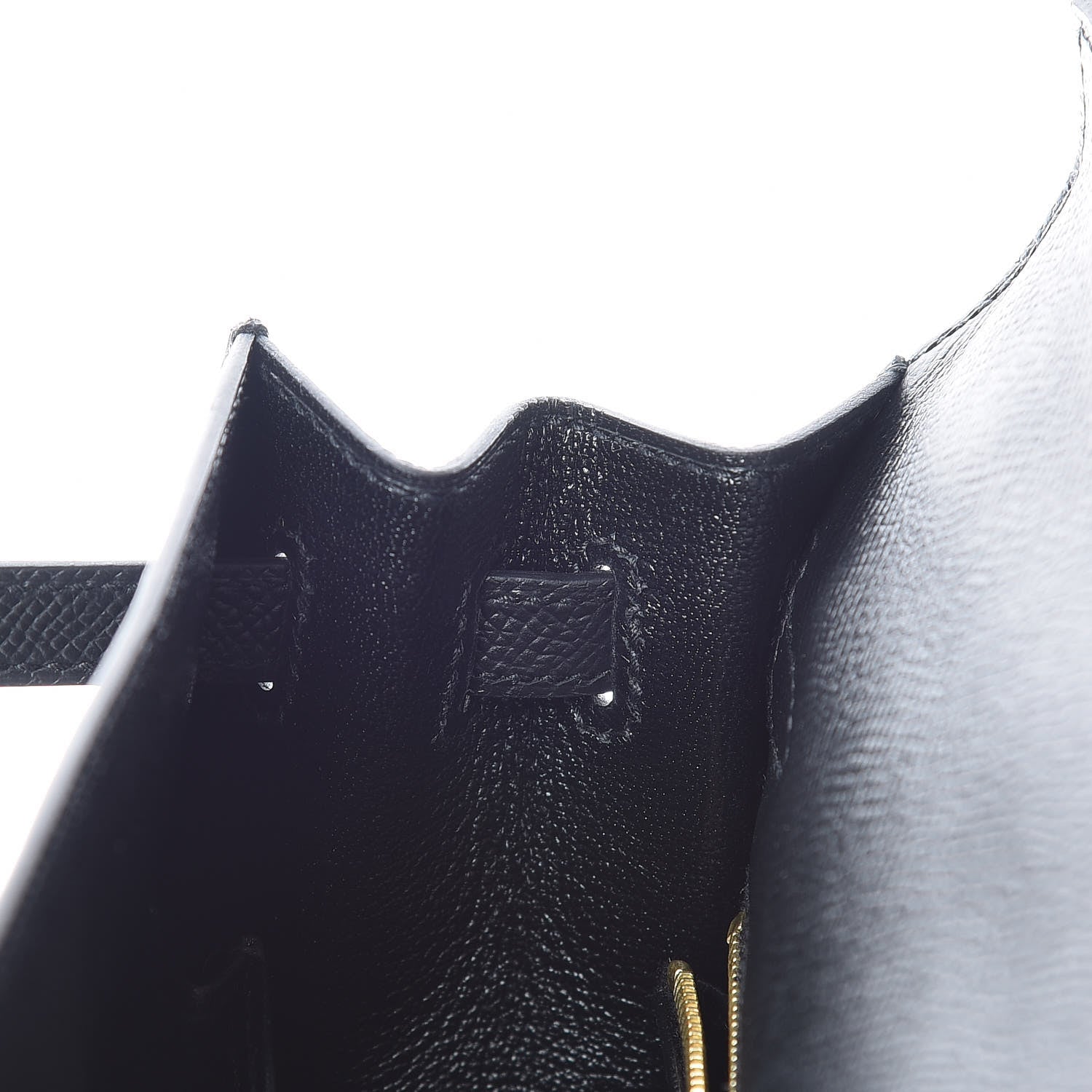 Hermes Epsom Kelly Sellier 25 Black 12 of 40