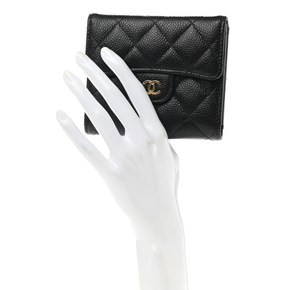 Chanel Caviar Quilted Compact Flap Wallet Black 2 of 9