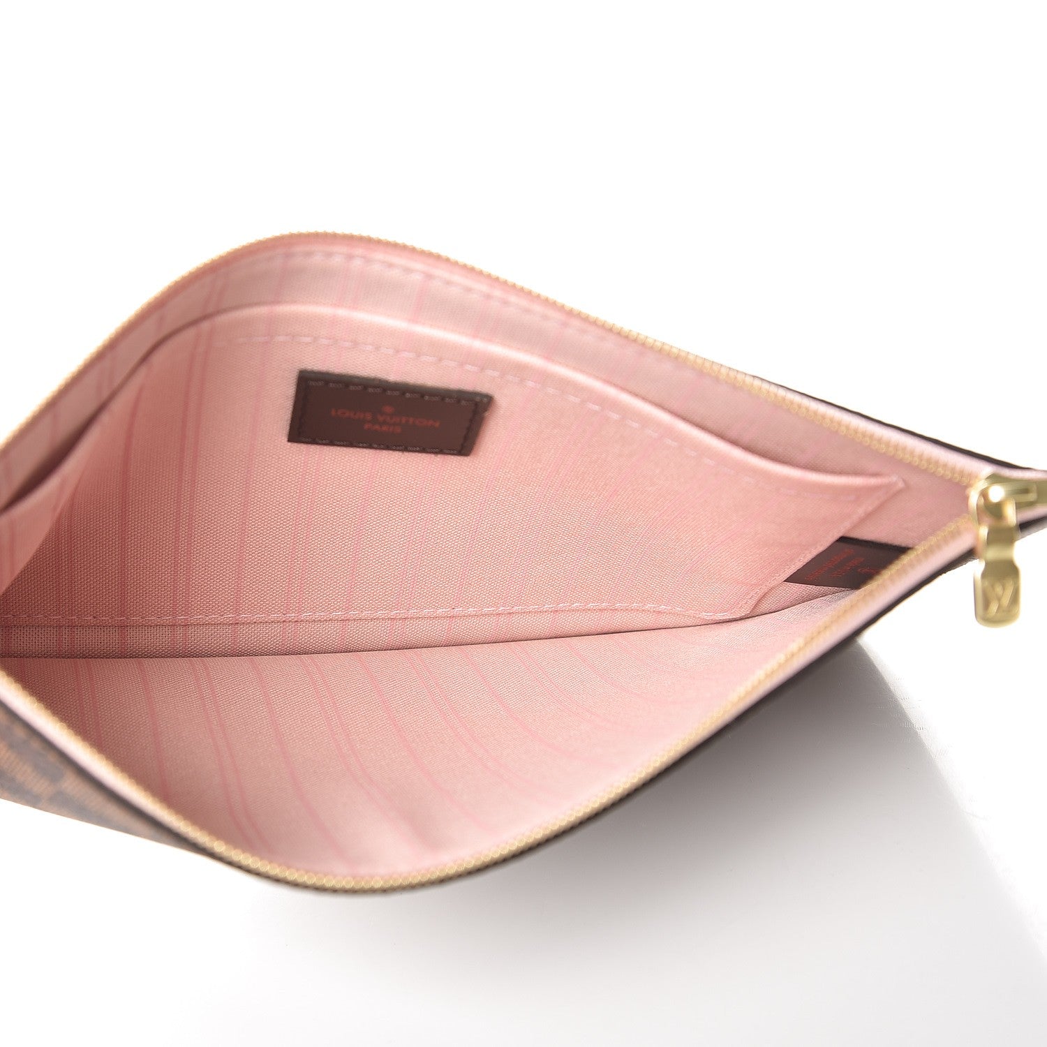 Louis Vuitton Damier Ebene Neverfull MM GM Pochette Rose Ballerine 5 of 7