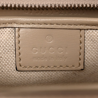 Gucci Boarded Dyana Lux Calfskin Web Small Bamboo 1947 Top Handle Bag Oatmeal 6 of 16