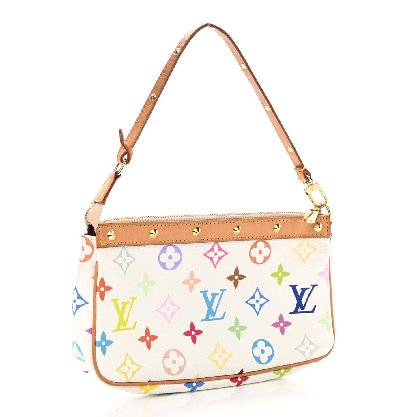 Monogram Multicolor Pochette Accessories White