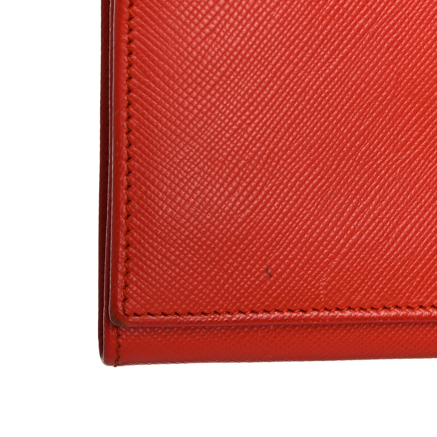 Prada Saffiano Triangle Continental Flap Wallet Peonia 11 of 11