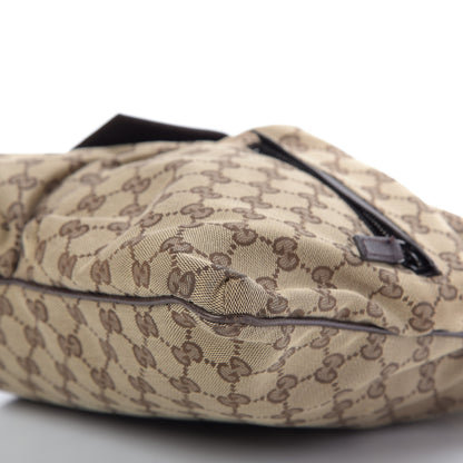 Gucci Monogram Web Medium Double Pocket Messenger Bag Dark Brown 7 of 9