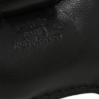 Hermes Milo Lambskin Lizard Touch Grigri Rodeo Horse Bag Charm PM So Black 3 of 5