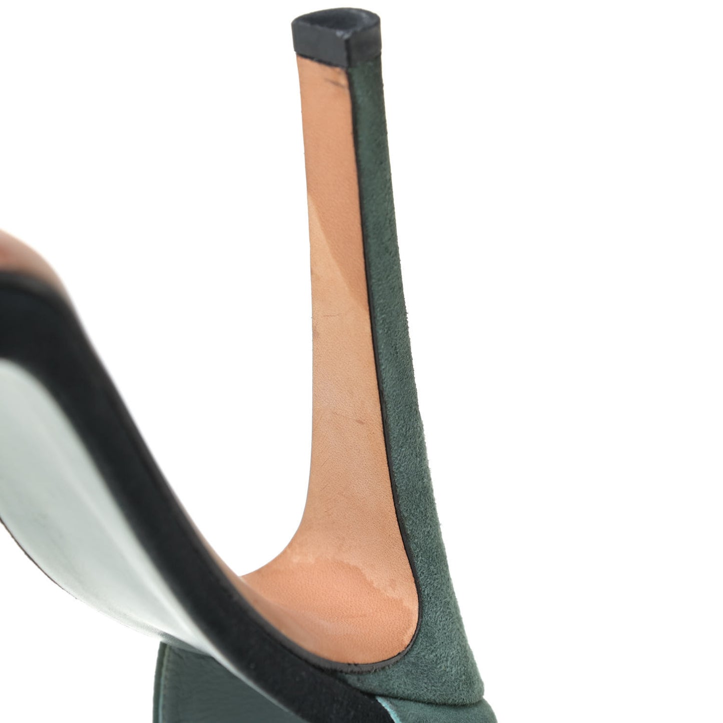 Suede Dempsey Contrast Ankle Strap Sandals 40 Green Black