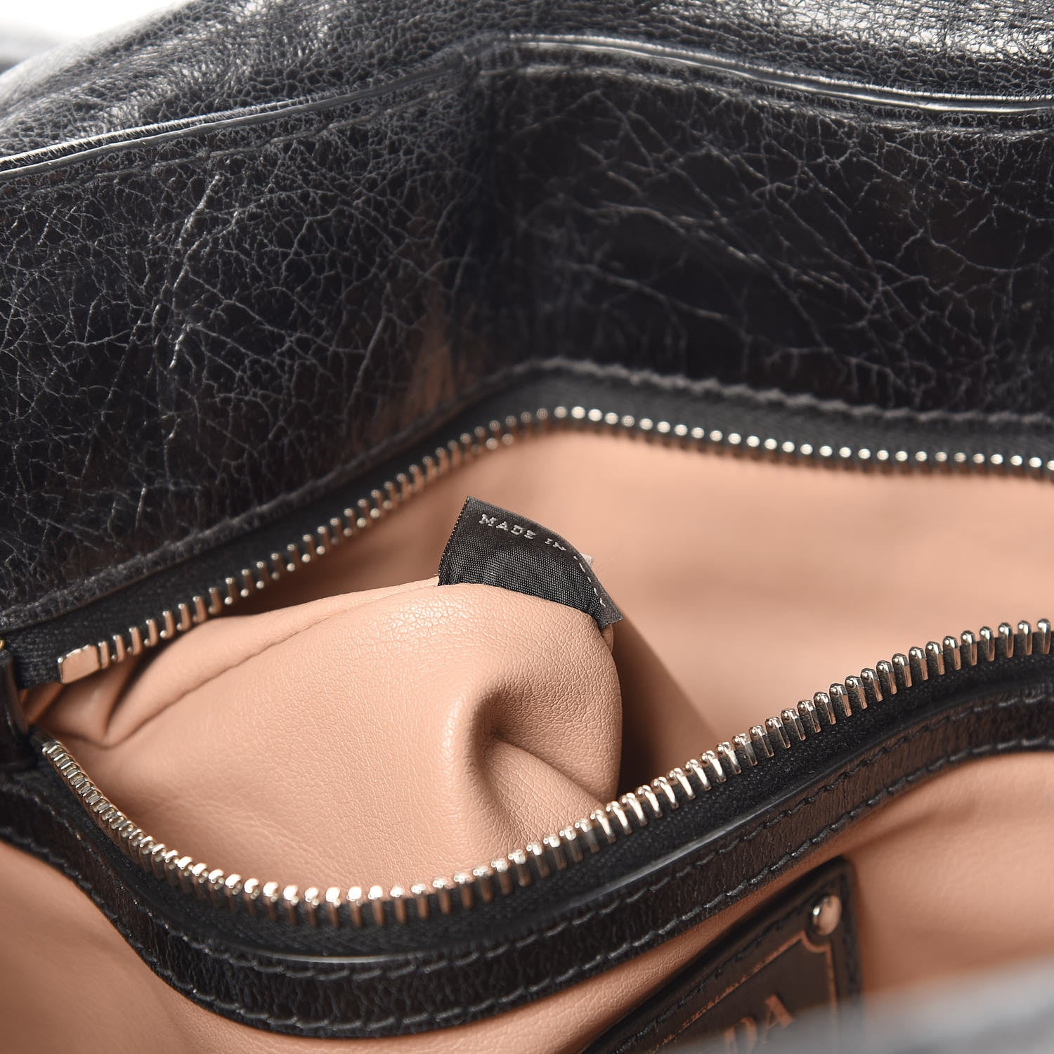 Prada Vitello Shine Turnlock Flap Shoulder Bag Black 7 of 10