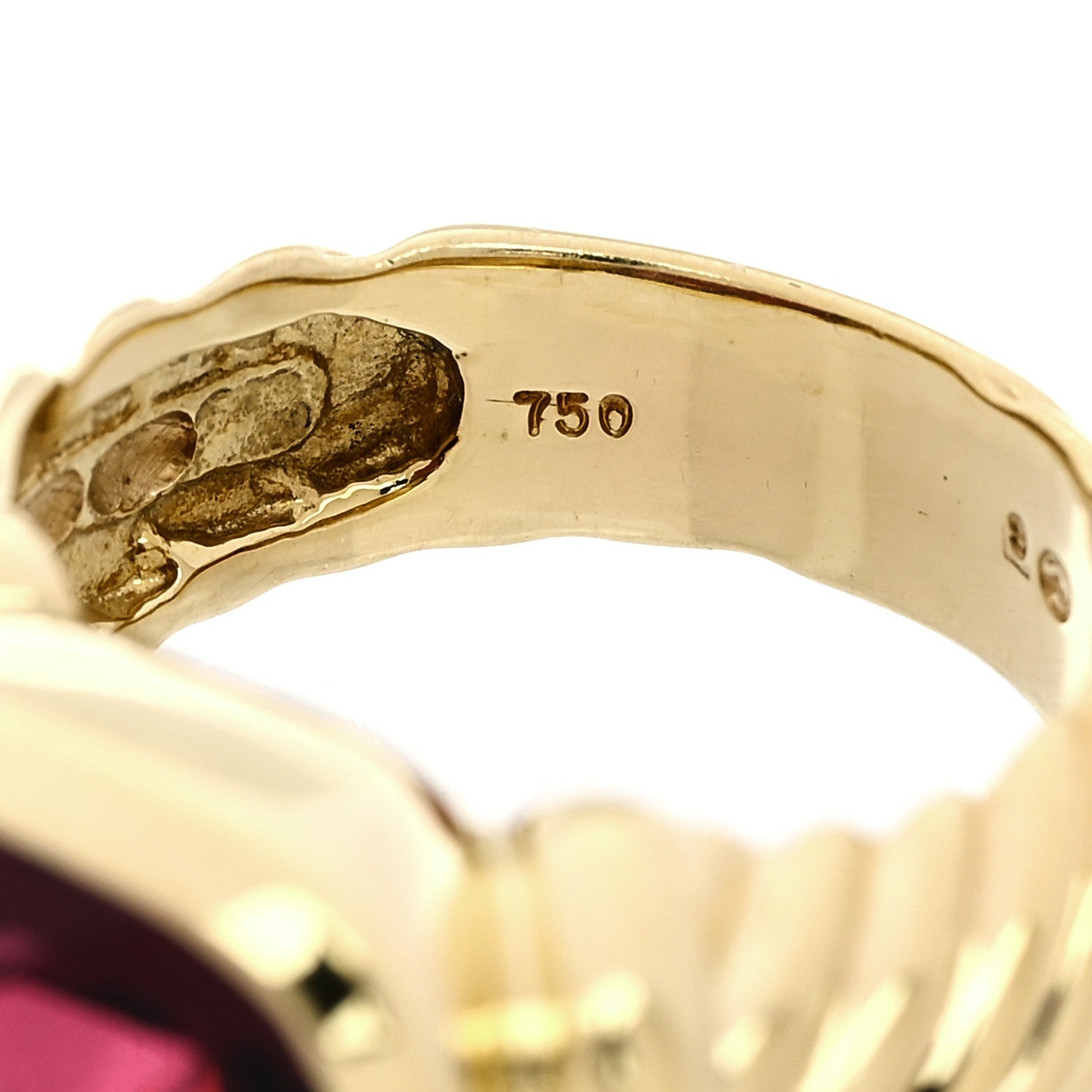 David Yurman 18K Yellow Gold Garnet 11mm Noblesse Ring 52 6 8 of 8