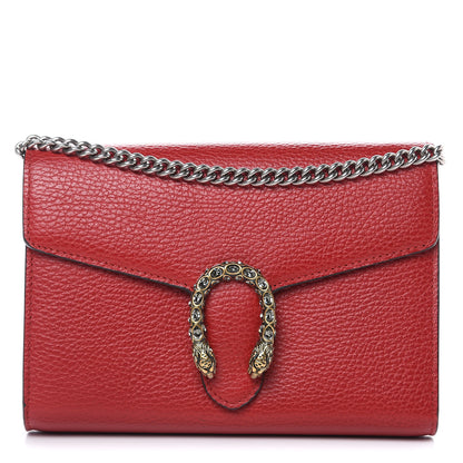 Gucci Calfskin Mini Dionysus Chain Wallet Hibiscus Red 1 of 11