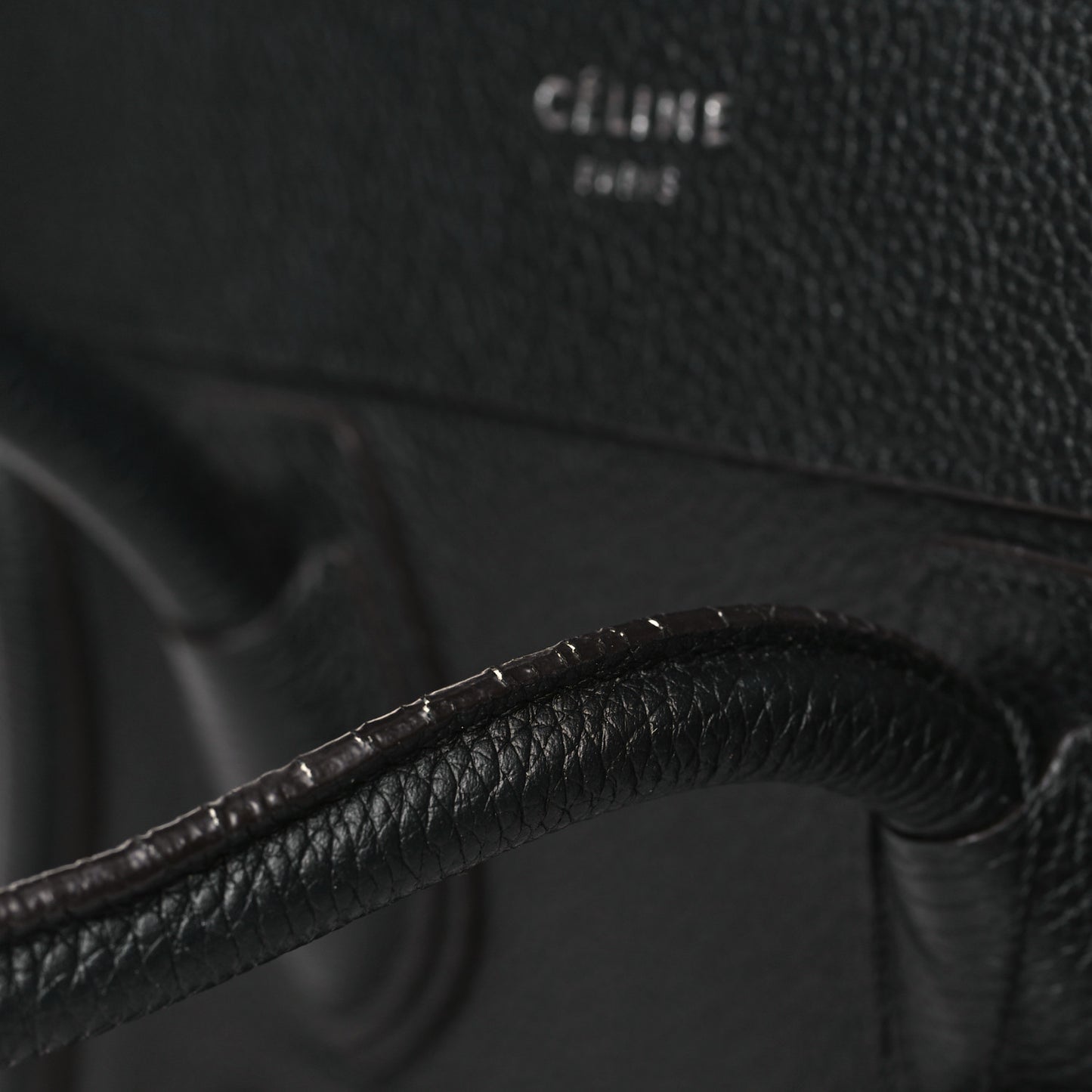 Drummed Calfskin Micro Luggage Black