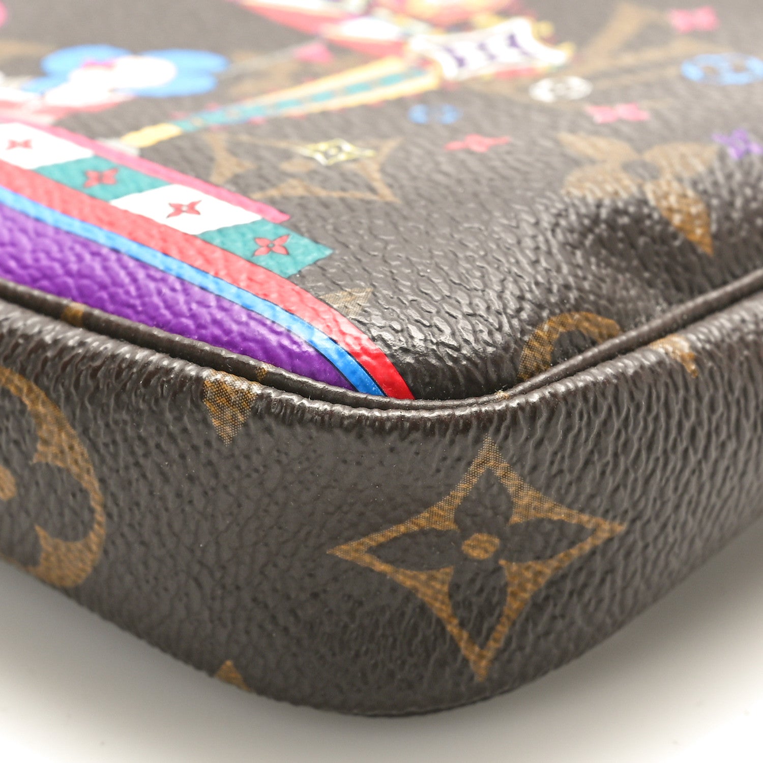 Louis Vuitton Monogram 2020 Christmas Animation Bumper Cars Mini Pochette Accessories Coquelicot 10 of 10